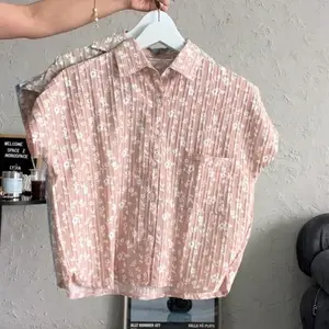 Kemeja Bunga Aura Top Flower LavandaLD 110cm Pj 53cm - Coklat Muda - Pink Soft Wanita