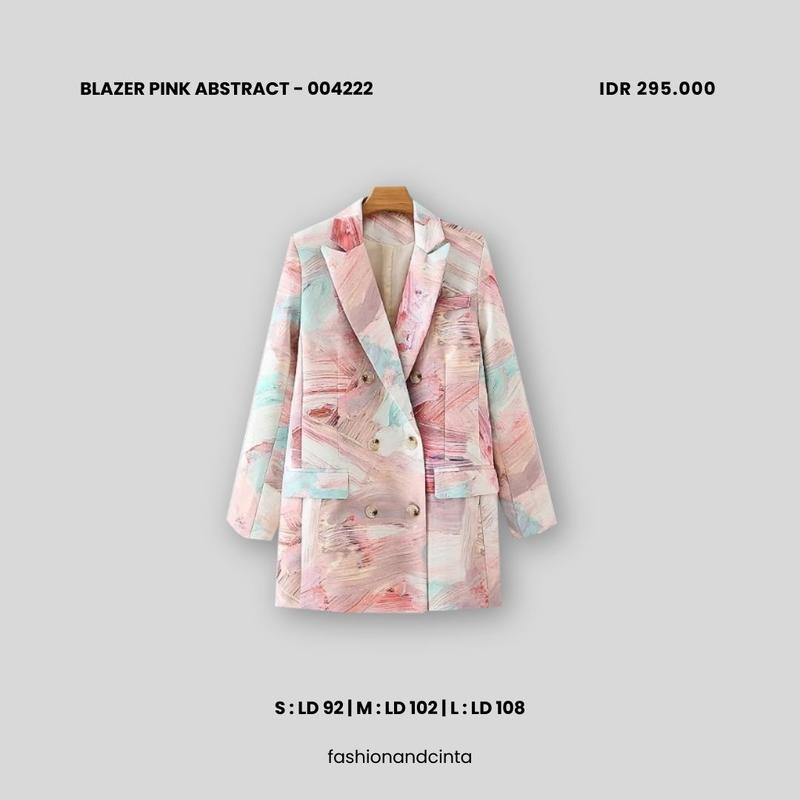 Blazer Casual print Pink Abstract 004222 0