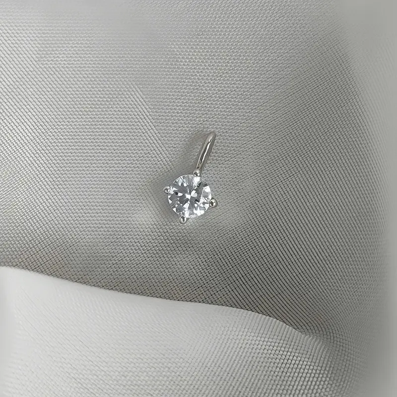 [ Meez HongKong ] Mặt dây chuyền vàng 14K gắn đá CZ. Mặt dây chuyền 1 viên chủ, chất liệu vàng 14K kèm kiểm định.