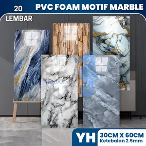 PAKET 10 & 20  LEMBAR Wallpaper Dinding Wallstiker Vinyl Marble 30 x 60cm Stiker Dinding Dapur Anti Minyak Motif Marmer Stiker Dinding Kamar Mandi