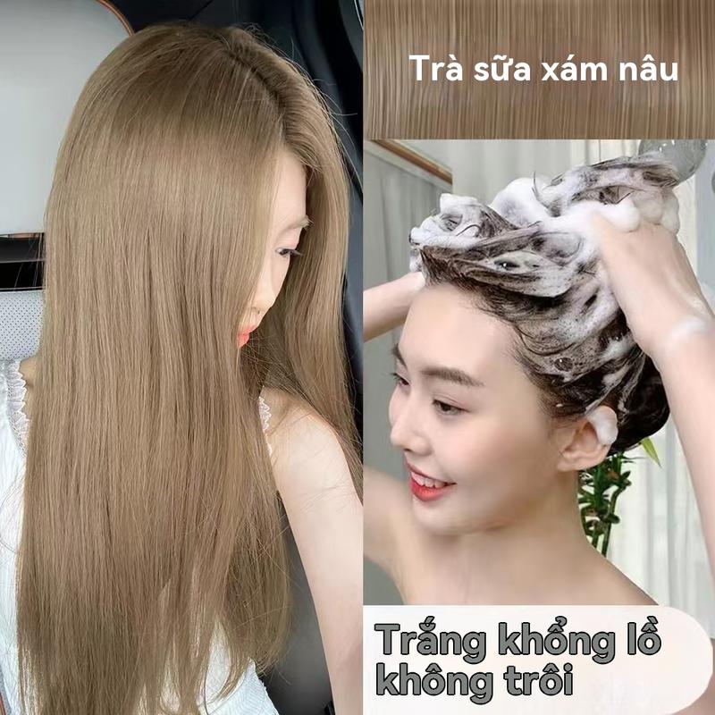 Thuốc nhuộm tóc bọt, sử dụng tại nhà, nhuộm tự nhiên an toàn 300ml, thay đổi màu sắc Nữ Women