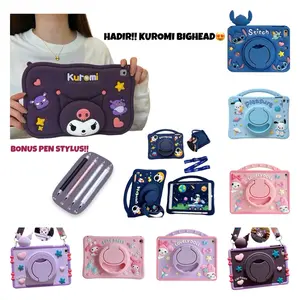 Casing Karakter for Redmi Pad SE 11 inch | Redmi Pad Pro 12.1 inch | Redmi Pad 10.61 inch | Poco Pad 12.1 inch Softcase Bahan Silikon dengan Bonus Pen Stylus