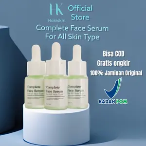 SERUM AJAIB BPOM / Hokiskin COMPLETE FACE SERUM FOR ALL SKIN TYPE | REKOMENDASI SERUM WAJAH UNTUK SEMUA JENIS KULIT Mencerahkan Aging Bopeng Kerutan Komedo Bekasnya Perawatan Tetes skincare untuk bopeng Menyembuhkan Muka Vitamin Mengencangkan