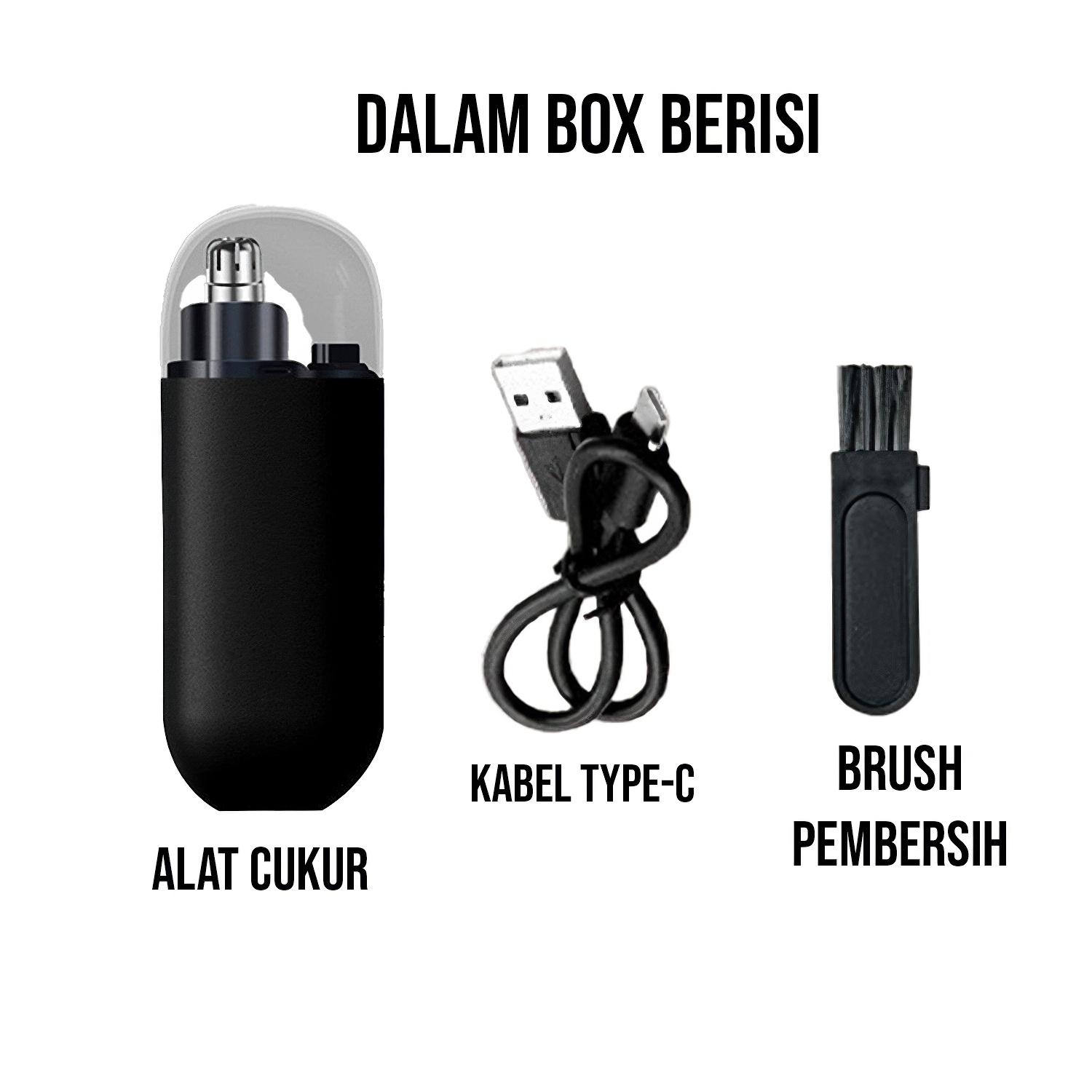 Alat Pencukur Bulu Hidung Elektrik Mini Portabel Multifungsi Untuk Telinga dan Alis TX-6