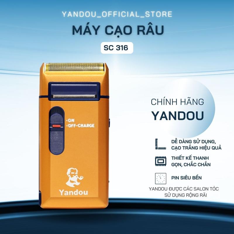Máy Cạo Râu Yandou Lưỡi Ngang RSCW 316U Màu Vàng Vỏ Nhôm