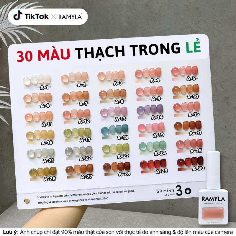  Sơn gel thạch trong lẻ màu RAMYLA Tuxi Nails 