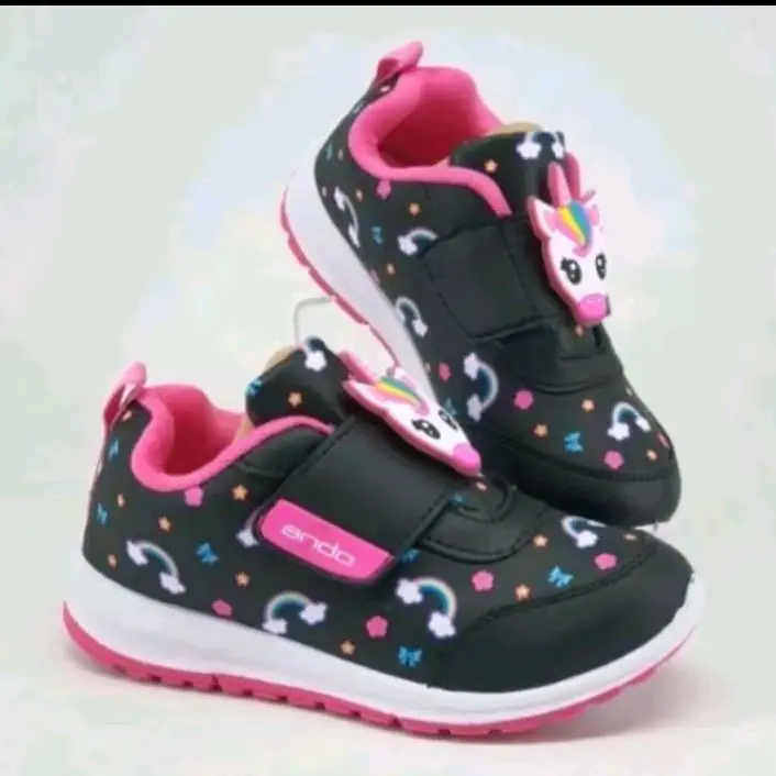 Sepatu Ando Karakter Anak Perempuan Sepatu Sekolah TK Sepatu Paud Sepatu Balita Pink Cewek Hitam pink Putih Merah Fashion Sd 8