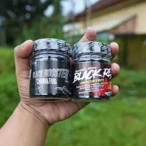 PELET CHANNA BLACK & RED BOOSTER by BOS BOS QU (PIGMEN BLACK)