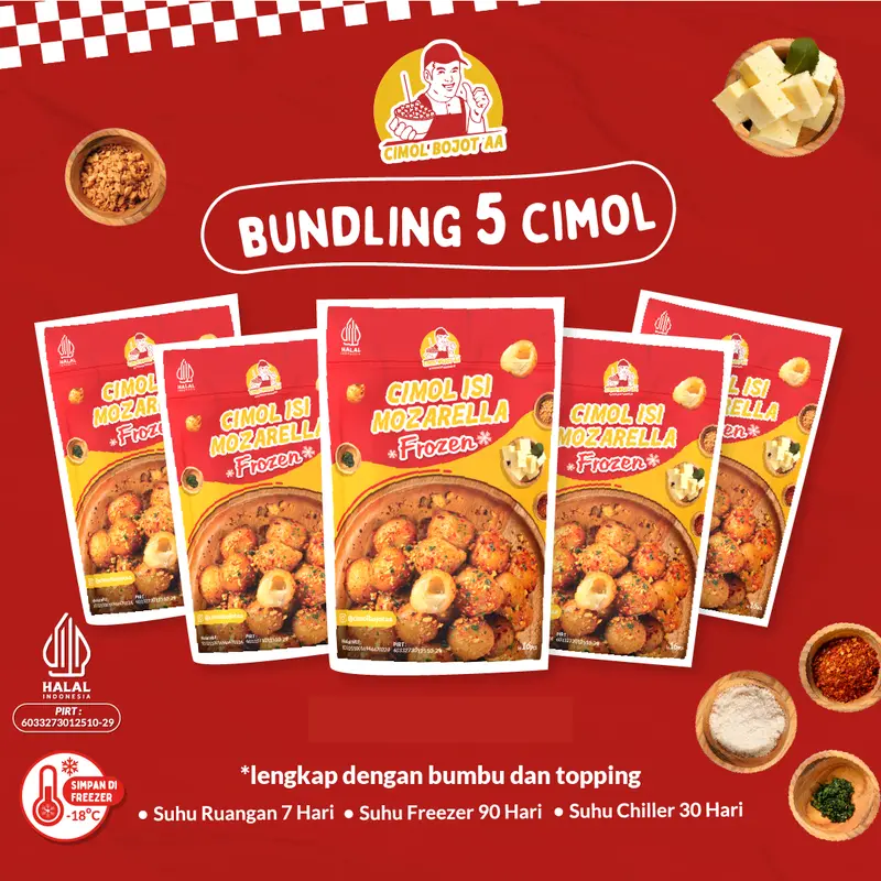 Paket Mukbang 5 Cimol Bojot AA Isi Mozzarella Daun Jeruk Frozen Food Instant 0
