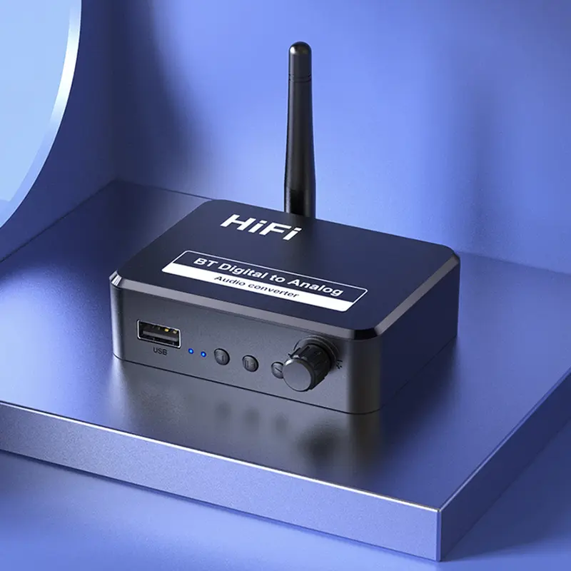 Bộ Thu Âm Thanh Bluetooth 5.1, Âm Thanh HiFi, Tương Thích AUX / Quang / Coaxial, Đầu Vào Ăng Ten, Bộ Chuyển Đổi Âm Thanh, Cho Âm Thanh Nổi Gia Đình, Hiệu Suất Cao, Tầm Xa, 2 Trong 1 0