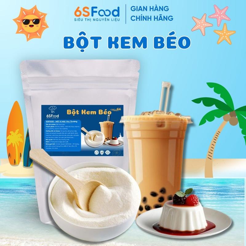 Bột Kem Béo 500gr 1kg không đường làm kẹo Nougat pha trà sữa nấu kem chè,... set nguyen