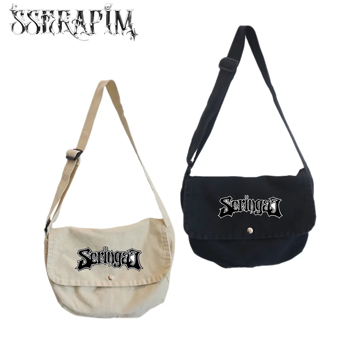 ￼Sserapim - Seringai Bag Tas Distro Tas Canvas Tas Selempang Skena Tas Canvas Tas Pria Kece Tas Canvas Wanita Tas Canvas Slingbag Tas Canvas Tote Bag Tas Canvas Korean Style Y2K Tas Selempang Pria