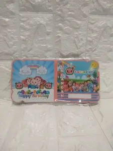 ( Isi 30 pcs ) Undangan Ulang Tahun Anak Model Lipat Sudah Termasuk Plastik/ Undangan karakter