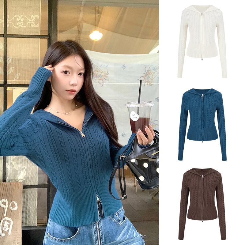  Moses Queen Áo Cardigan Ngắn Dệt Kim MosesQueen Dành Cho Phụ Nữ Có Mũ Trùm Đầu Có Khóa Kéo Thiết Kế Xoắn Ôm Sát Áo Ôm Sát Nhiều Màu Thích Hợp Cho Đi Lại Hàng Ngày Hẹn Hò Áo Len Ngoài Dễ Phối Đồ Đầu Mùa Thu 2026# 59870 