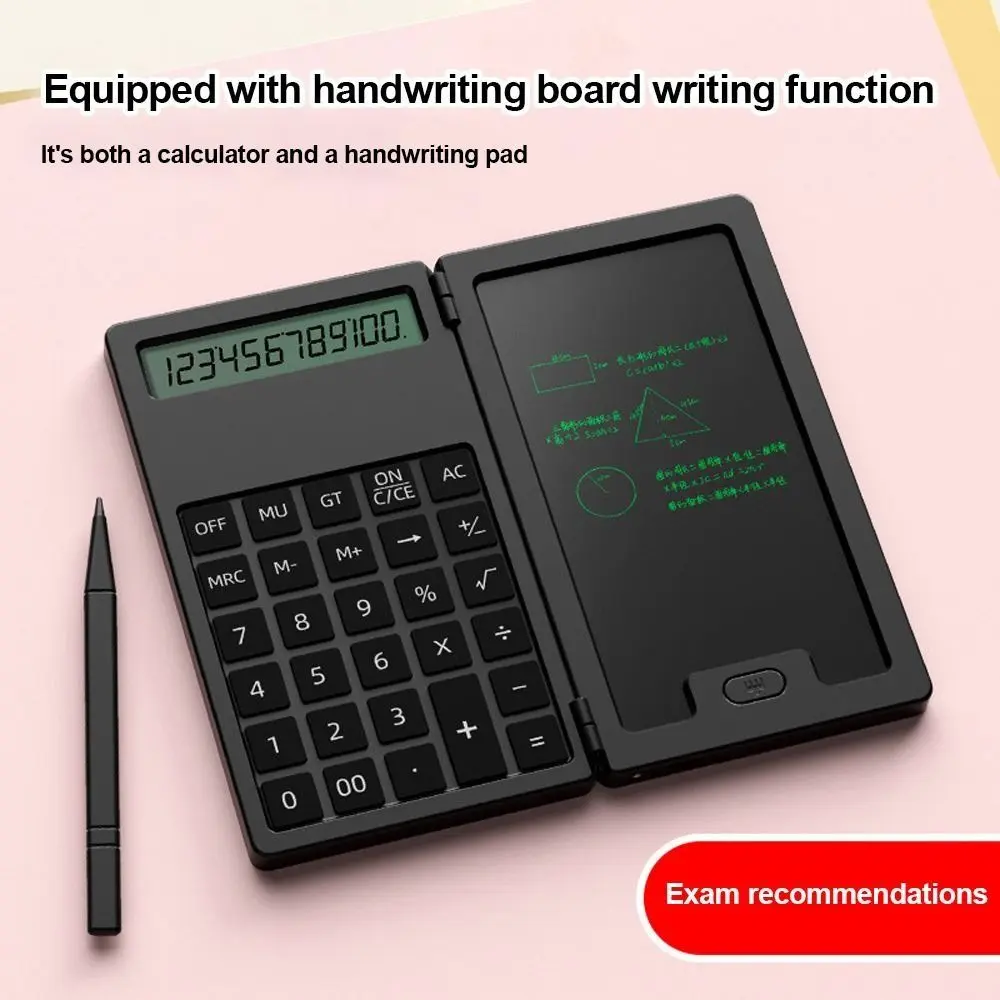 Durable 12-Digit Scientific Calculators With Stylus Writing Pad Math Calculator LCD Notepad Multifunctional Accounting Calculator Students