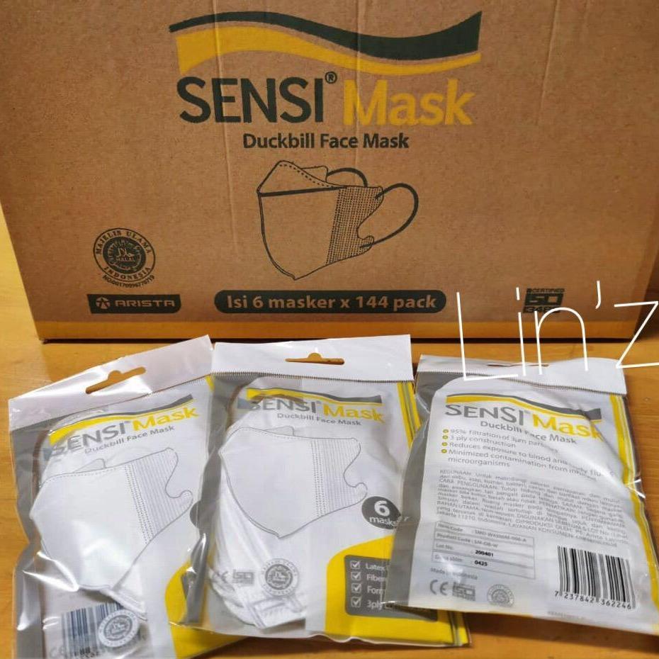 Masker sensi duckbill isi 6 pcs