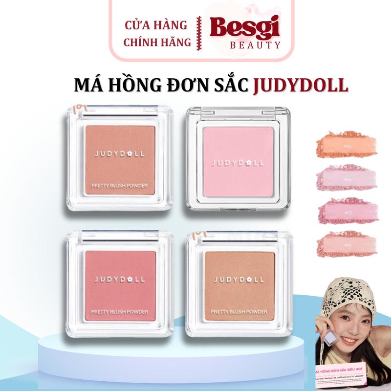   JUDYDOLL  Phấn Má Hồng JUDYDOLL Đơn Sắc Mịn Lì Màu Chuẩn Tạo Hiệu Ứng Cho Đôi Má Tự Nhiên Thu Hút  Besgi Beauty Cosmetic Mỹ Phẩm 
