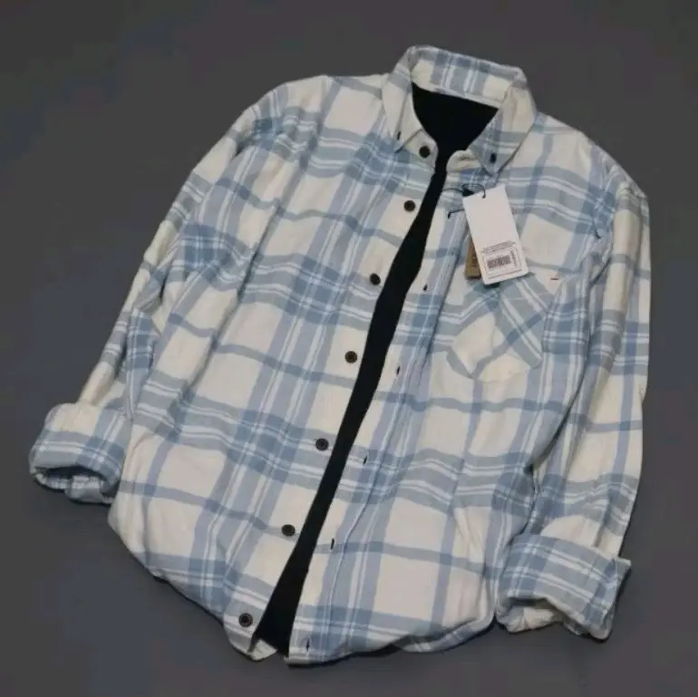 Kemeja flanel lengan panjang pria wanita oversize jumbo M-L-XL-XXL-XXXL-XXXXL Atasan Motif Unisex Kotak