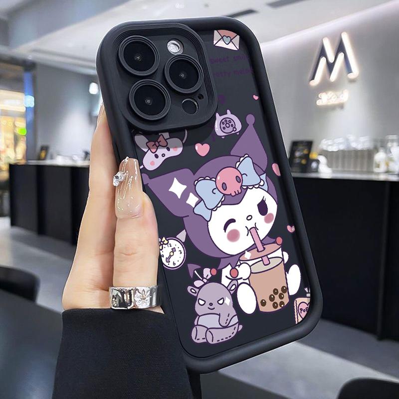 Casing Hp Untuk Samsung Galaxy A03 Case HP pola Minum teh susu kuromi melody Cesing Casing sederhana Kesing Silikon lunak Kasing baru Softcase 3