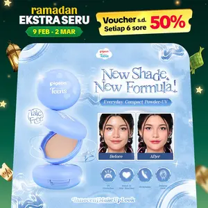 [RAMADAN SPECIAL] Pigeon Teens Everyday Compact Powder UV |Bedak Padat Remaja|Natural Finish Look |Hypoallergenic