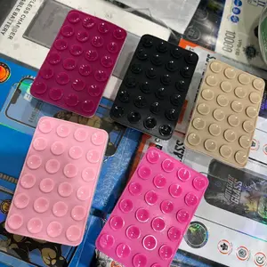 Dua sisi Gurita Square Holder Hp Suction Tempelan Warna Warni perekat hp