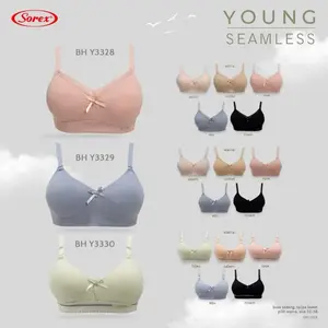 Sorex Young 3328-3329 (mix isi 2) Bra Remaja BH ABG Step 3 Cup A-B size 32-38 Kait 3 Bahan Katun Rajut Busa Sedang Tanpa Kawat Tali bisa lepas bagian bawah karet melar