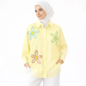 (Pre Order) Seona Kemeja Rayya Bordir Size XL XXL XXXL 5L LD 110 120 130 140 Atasan Wanita  Oversize Formal Blouse Kerja Kuliah  Casual  Remaja Basic