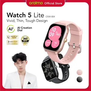 [Exclusive WILLIE SALIM] oraimo Watch 5 Lite Smartwatch [OSW-804] Layar 2.01'' Bluetooth Tahan Lama Tahan Air Debu Layar Monitor Amoled 100+ Mode Olahraga Large Screen Wireless Call Long Battery Life IP68 Waterproof