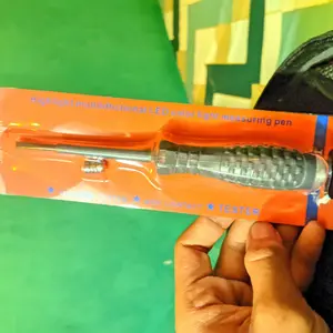 ALLEFIX Obeng Tespen Plus Dan Minus 165MM Alat Penguji Tegangan Listrik dengan Lampu Hijau dan Pengoperasian Kecerahan Tinggi - 6765