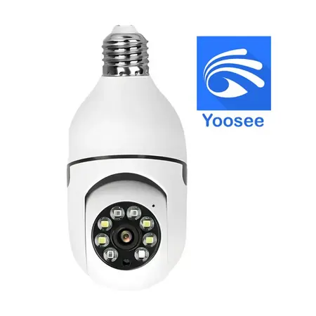 Câmera de Segurança Wi-Fi 360° Lâmpada com Visão Noturna