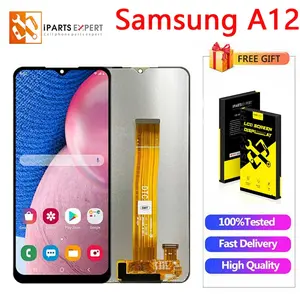 IPARTSEXPERT Original LCD For Samsung Galaxy A12 A12S A127 A125F A02 A022 M12 M127 M02 M022 Tampilan LCD Digitizer Layar Sentuh dengan Pengganti Rakitan Bingkai untuk Samsung A125 Lcd