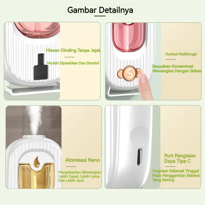 【COD】 Humidifier Air Aromaterapi Diffuser Essential Oil Pelembab HUMIDIFIER DIFFUSER 3