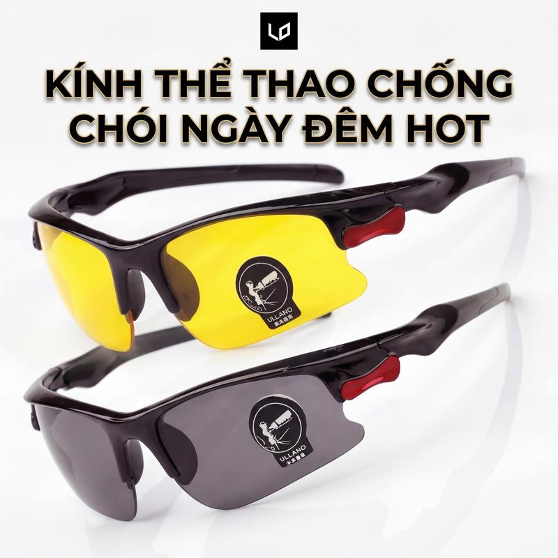 Kính Đi Đêm Chống Loá Kiểu Dáng Thể Thao Bảo Vệ Mắt Ôm Trọn Khuôn Mặt