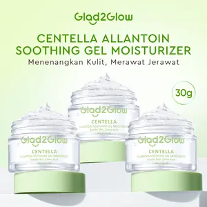 [BPOM]Glad2Glow 1/2/3 PCS Centella Allantoin Soothing Moisturizer Gel Repair Skin Barrier 30g Oil-Control Hydrating Moisturizer Cream - Pelembab Wajah Memperbaiki Skin Barrier dan Primer Menghidrasi Berjerawat Cooling Lactic Silver Acid Melembutkan