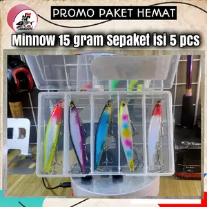 Minnow sinking  15gram sepaket isi 5 pcs