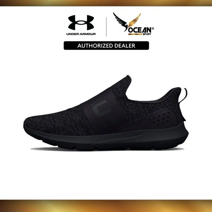 Under Armour Men's UA Surge 3 Slip Running Shoes (Black) 3026506-002