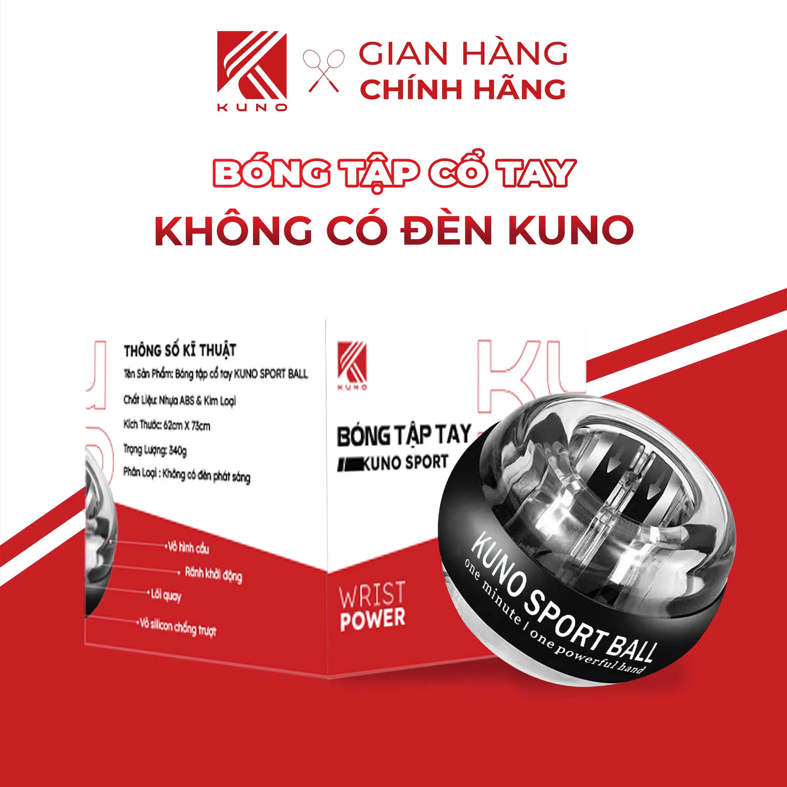 Bóng Tập Cổ Tay KUNO SPORT BALL Tập Luyện Cổ Tay Chơi Các Môn Thể Thao Xả Stress Khi Ngồi Làm Việc Tập Tay, Bóp Tay ,Tập Gym ,Tập Cơ Tay