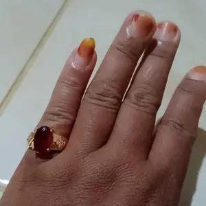 Cincin Wanita Mewah Batu Giok Asli Dari Bahan Koin Logam 91