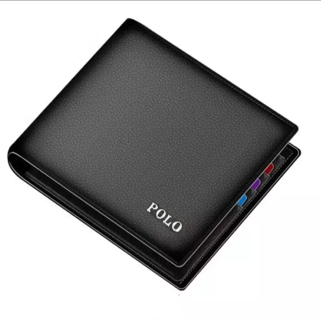 Dompet Pria Kulit Sintetis Bifold Lipat Dua Polos - Model LJ800 - Cowok