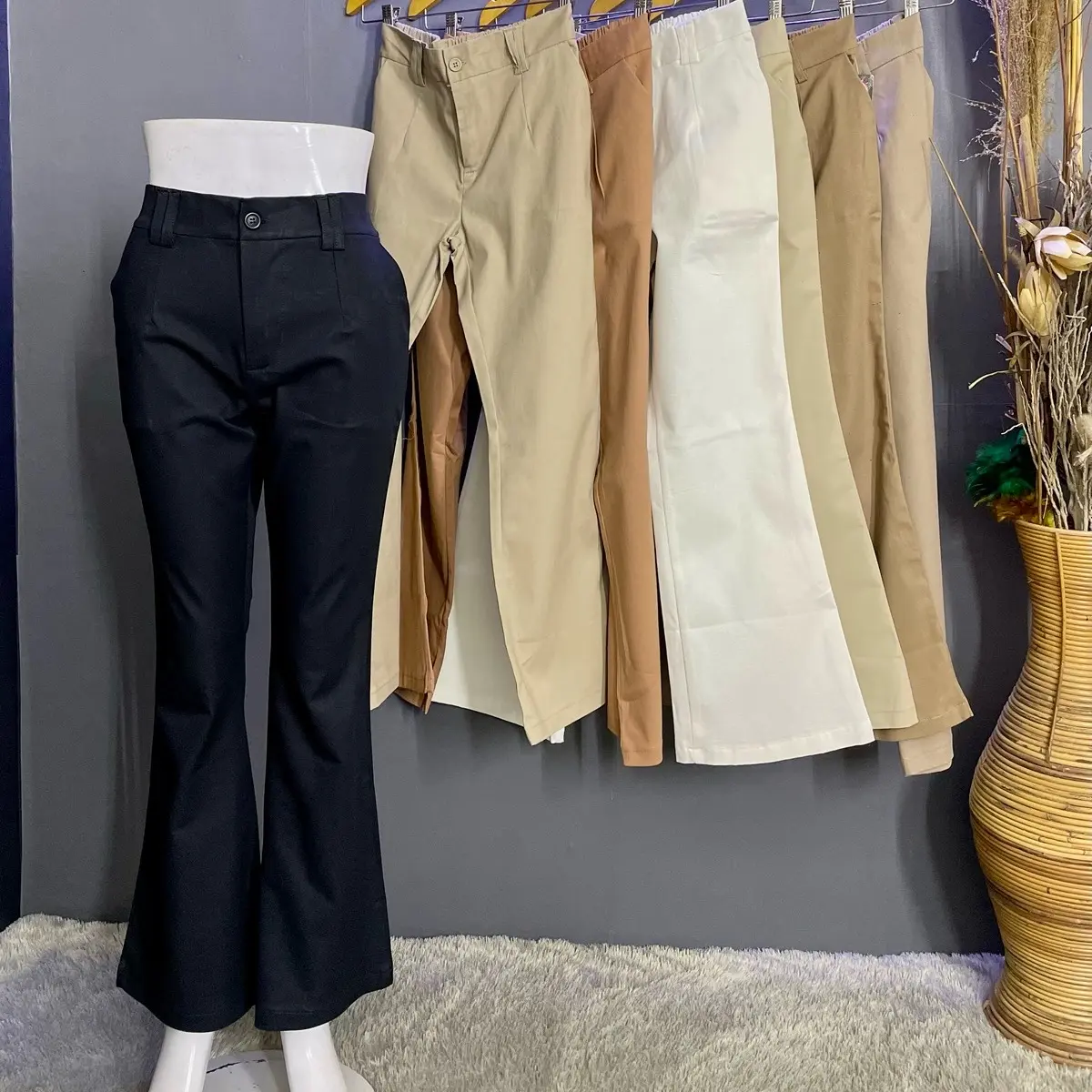F2 || Celana Cutbray Twill Stretch Wanita  Best Seller