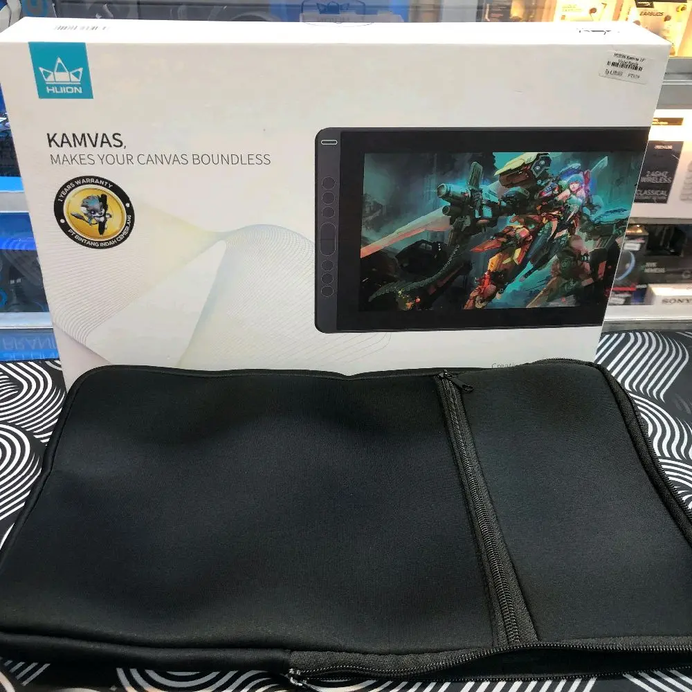 Softcase Huion Kamvas 13” Pen tablet Cover Tas Drawing Tablet 13 inch