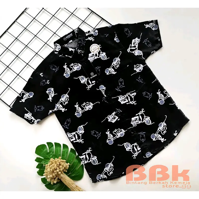Kemeja Anak Lengan Pendek Kemeja Anak Motif Surfing Pantai Atasan Anak Laki Cwo Usia 2 3 4 5 6 7 8 9 10 11 12 Cotton 3