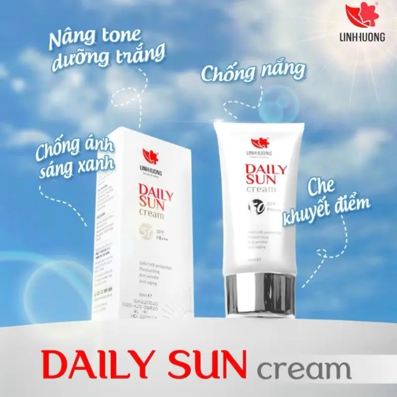 Kem chống nắng SPF 50 PA +++  , nâng 2-3 tông da Linh Hương hàng mới sx hsd 2028