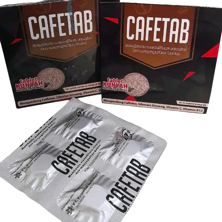 cafetab anti ngantuk 12 jam ready stok
