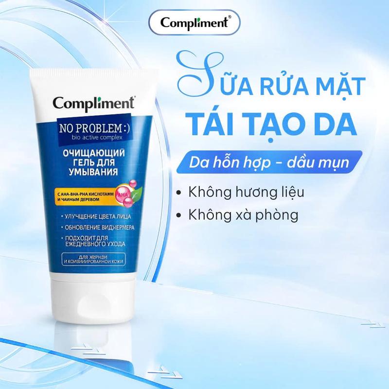 Sữa Rửa Mặt Compliment BHA-AHA-PHA - Sạch Sâu, Kiềm Dầu, Hỗ Trợ Giảm Mụn Cho Da…