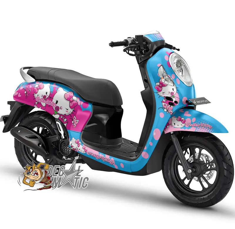 Decal scoopy Full Body - Stiker Scoopy Full body FI SPorty Fashion Stylish prestige Kartun HK  5 Motor Motorcycle 4