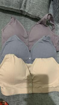 Product Review of 3PCS Bra Menyusui Kancing Depan Tanpa Kawat Katun Nursing Bra Wanita Bh 1018bra Bayi Ibu Hamil from j**🫠 0