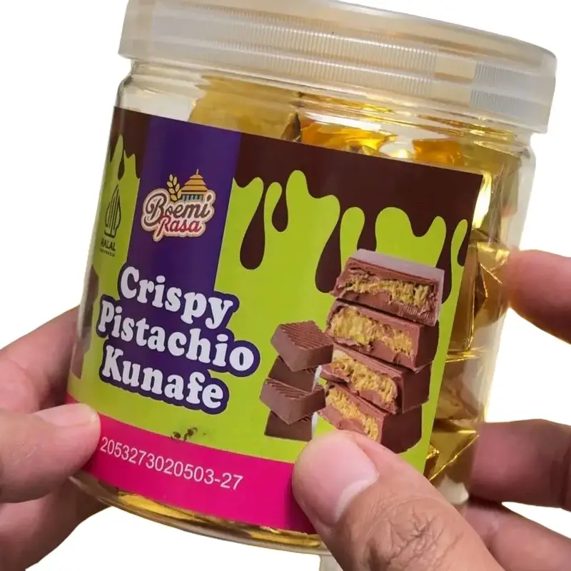 Mini Dubai Coklat Kunafa Cube - Kue Coklat Kecil - Chocolate, Food, Cemilan, Snacks Makanan Camilan Cokelat Pistachio 0