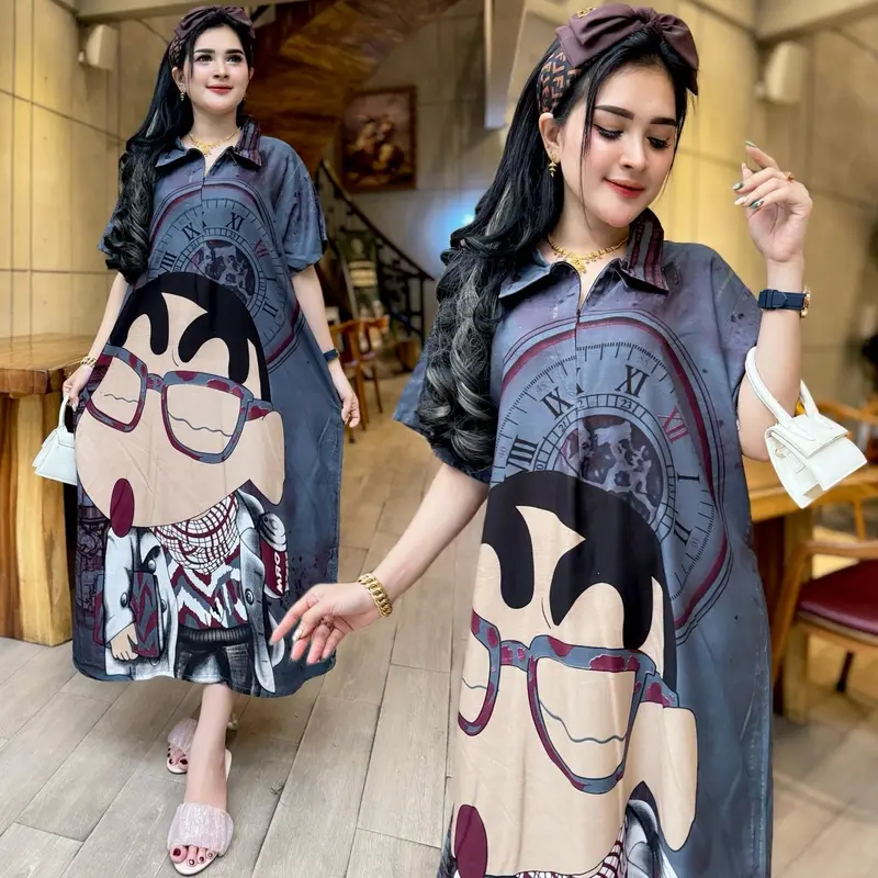 Dress fuji ld 120 rayon adem bumil Casual Wanita 7