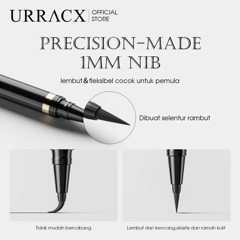 Urracx Liquid Eyeliner Pensil Waterproof Tahan Lama Cepat Kering Easy to Wear 4